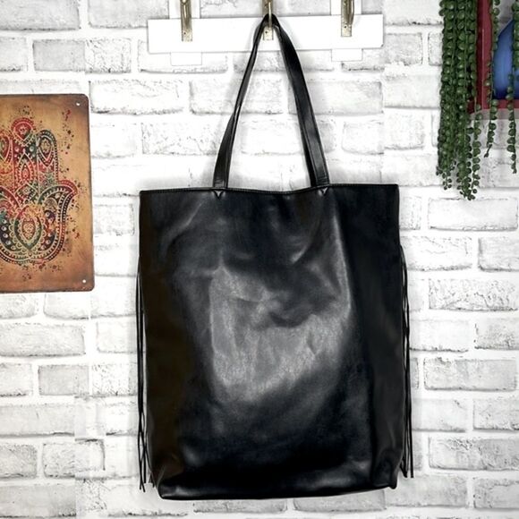 Victoria’s Secret Faux Leather Fringe Tote Bag Large - Picture 6 of 9